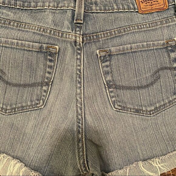 Signature Levi Blue Denim Shorts - Picture 4 of 10